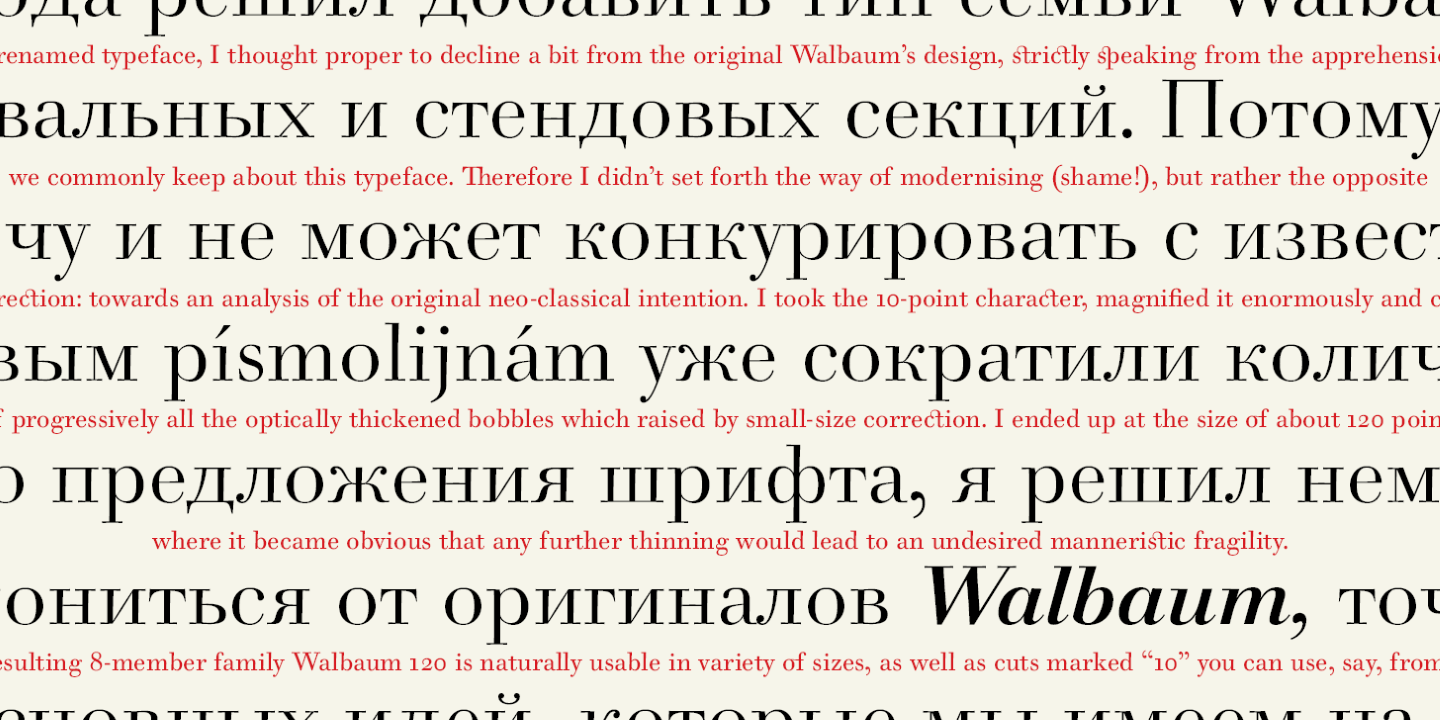 Пример шрифта Walbaum 2010 Pro 120 Pro Bold Italic